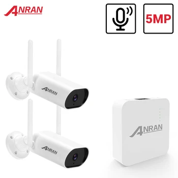 ANRAN 5MP Mini Video nadzorna Kamera Sistema H. 265+ Mini NVR 5MP IP Kamere na Prostem Nepremočljiva Varnosti NVR Sistem APP