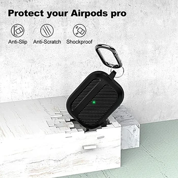 Cover Za Apple Airpods pro Primeru Ogljikovih Vlaken Slušalke Pribor za Brezžični Bluetooth Kritje Za Airpods 2 3 Zadevo S Kavljem