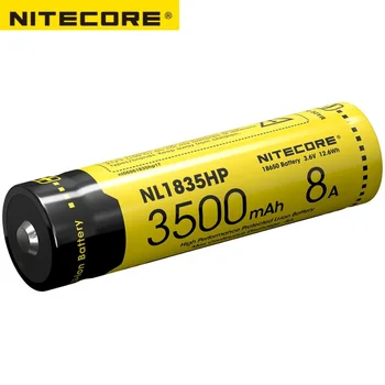 2017 Nitecore NL1835HP Visoko Zmogljivost 18650 3500mAh 3,6 V 12.6 Wh 8A Zaščitene Li-ion Gumb Top Baterija za Visoko Možganov Naprav