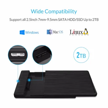 ORICO 2.5-Palčni HDD Primeru USB3.0 Mikro B / USB3.1 Tip-C Zunanji Trdi Disk, Disk, Ohišje za HDD SSD Podporo UASP SATA III