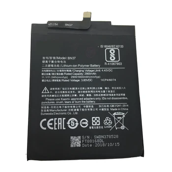 BN37 Telefon Baterija Za Xiaomi 3000mAh Mobilnega Telefona Baterije Za Xiaomi Redmi 6/6A za Polnjenje Litij-ionsko Polimer Baterijo