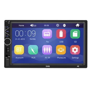 SWM-A6 Dvojno 2 DIN avtoradio 7 palčni Zaslon Multimedijski Predvajalnik Videa, Bluetooth, AUX TF Kartice Auto Stereo V Dash Vodja Enote