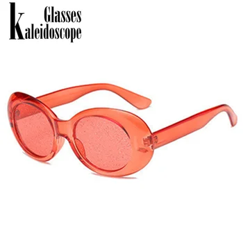 Kaleidoscope Očala Clear Moč Očala sončna Očala Letnik NIRVANA Kurt Cobain sončna Očala Ženske Ocean Barve, Majhne Ovalne Očala