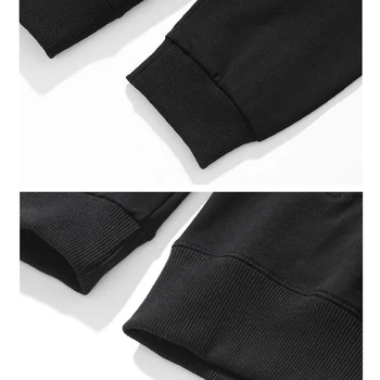 Pomlad zima moški majica hoody hooded zadrgo kapuco šport vrhovi plus velikost 10XL 9XL 8XL oversize velika velikost svoboden črni plašč