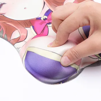 Seksi Dekle Boki 3D Gaming Mouse Pad Mehko Silicij Risanka Mehke Prsi Prsi Japonska Koreja Anime Miško Mat z Zapestje Ostalo