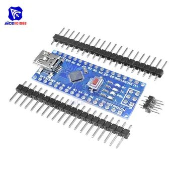 10PCS/Veliko Mini USB CH340 Nano v3.0 Atmega328P Mikrokrmilnik Odbor za Arduino CH340g MEGA328 5V 16M Voznik Modul ATmega328