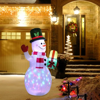 1,5 m, LED Osvetljeni Napihljivi Snežaka Črpalka Zrak Nočna Lučka za Božično Dekoracijo