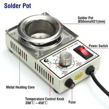 Visoka Kakovost termostata Spajkanje Lonec Talilne Tin Pot Pločevinke 220V 150W
