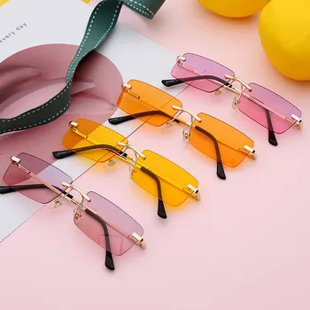 Vintage Majhnih Kvadratnih Okvirjev za sončna Očala Ženske 2020 Nove Luksuzne blagovne Znamke Pravokotnik Moda Gradient sončna Očala Retro Odtenki UV400