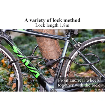 KOLO DO 1,2 m 1,5 m 1,8 m Anti Theft Bike Zakleni Jeklene Žice Varno Kolo Zaklepanje kakovosti MTB Cestna Kolesa Zaklepanje