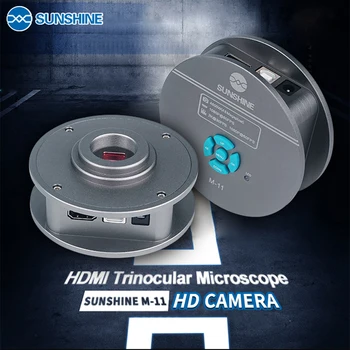 SUNSHINE M-11 4800W HDMI Trinocular Mikroskopom HD Industrijska Kamera Za Mobilni Telefon Popravila Mottherboard Spajkanje