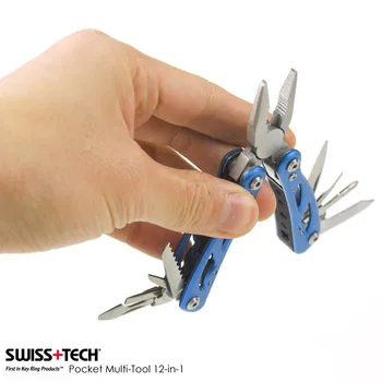 1PC Švicarski EOS Tech Žep Multi-tool 12-v-1 Klešče Folding Nož Outdoor Oprema za Taborjenje Preživetje Odpirač, Izvijač Komplet Orodja