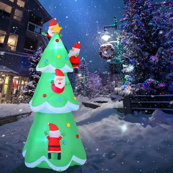 Lep Napihljivi Božično Drevo Model S Super Svetle Barve Obračanje LED Luči Za Dvorišču Doma Travnik In Počitnice Dekoracijo