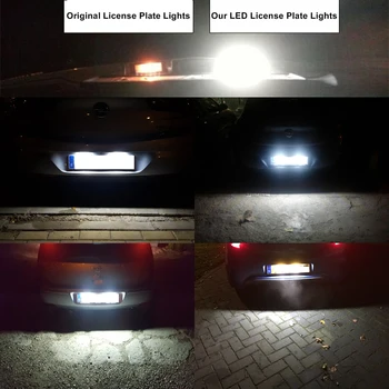 2pcs CAABUS Napak LED Avto Tablice Luči za Opel Vauxhall Astra H J Corsa C D Insignia Tigra B Twintop Zafiri B OPC