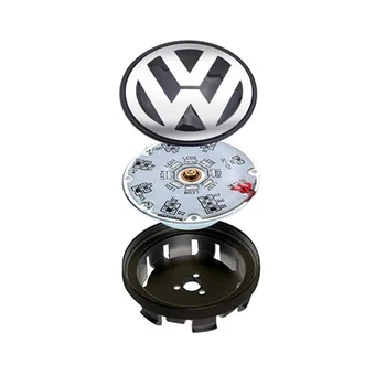 4pcs 65mm Svetlobna Magnetnem LED Emblem Kolo Center Hub Skp Za VW Volkswagen Golf MK7 Hrošč Tiguan Passat