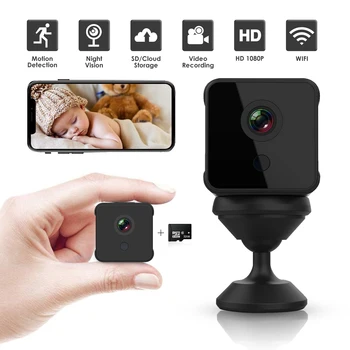 Baby Monitor WiFi Jok Alarm IP Kamera Brezžična Video Mini Camcorder Night Vision Zaznavanje Gibanja Kamera Snemalnik Domov Nadzor