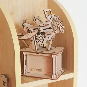135Pcs DIY Lesene Music Box Foto Posnetek 3D Mehanske Uganke Model Izobraževanja Izhajajo Igrača Darilo Najboljše Dekor