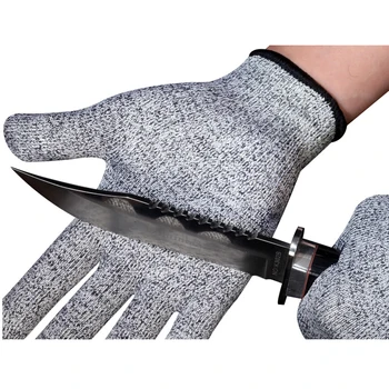 Cut-odporne ravni 5 ribolov rokavice so odporni na obrabo, anti-punkcija anti-skid kuhinja blago, dodatki Proti Cut rokavice undefinedS