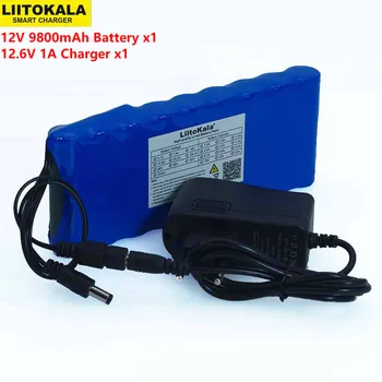 12 v 9.8 Ah 9800mAh 18650 baterije za ponovno Polnjenje 12V Li-Ionske Baterije Protection Board CCTV Monitor baterija +12,6 V 1A Polnilnik
