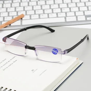 Iboode Zložljiva Anti Modra Svetloba Obravnavi Očala Z Box Moda za Ženske, Moške Rezanje brez okvirjev Presbyopia Očala Unisex Očala