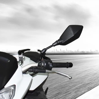 2Pcs/Par Motocikel Ogledalo Ogljikovih Vlaken Belega Stekla vzvratnimi ogledali Za Yamaha XTZ700 TENERE XT1200Z SUPER TENERE YZF R1 MT07