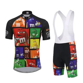 Moški nov kolesarski dres bike wear short sleeve jersey set bib hlače Gel Blazinico Dihanje Kolesarjenje oblačila ropa Ciclismo