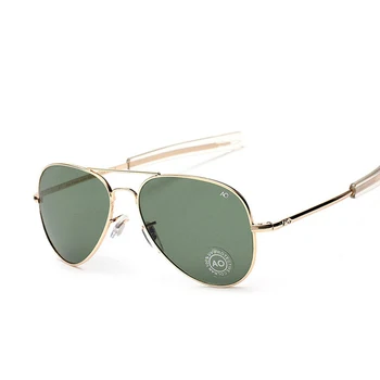 Moda Letalstva sončna Očala Moške blagovne Znamke Oblikovalec AO sončna Očala Za Moške Ameriški Vojski Vojaško Optično Steklo Objektiva Oculos