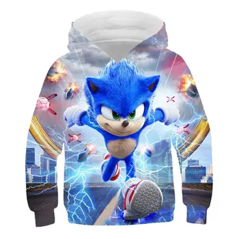 Sonic Hedgehog Obleke Poletje Cool 3d Otroci Hoodies dekleta, Družina srajce Fantje hoodies Mario Majica Jeseni Otrok Vrhovi