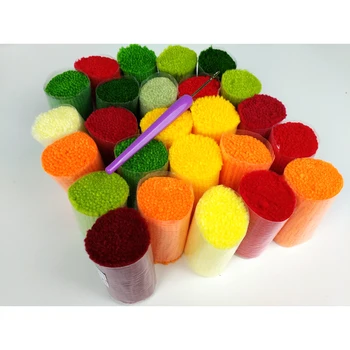 Zapah Kavljem Preprogo Kompleti Rose z Vazo Crocheting Preprogo Preprogo Akril Preja Blazine Mat DIY Preprogo Preprogo Home Decor Art & Obrti