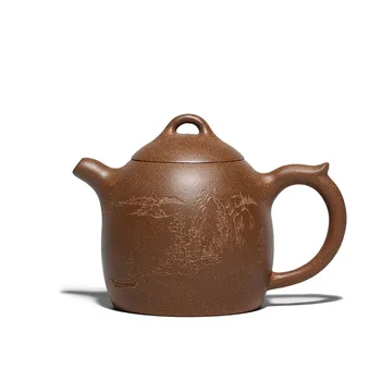 Kakovost Velike zmogljivosti 420ml Yixing čaj pot vijolično gline čajnik Ročno grelnik vode Surove rude Teaware Kitajski Čaj slovesnosti dobave