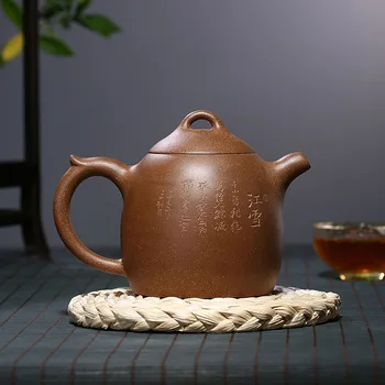 Kakovost Velike zmogljivosti 420ml Yixing čaj pot vijolično gline čajnik Ročno grelnik vode Surove rude Teaware Kitajski Čaj slovesnosti dobave