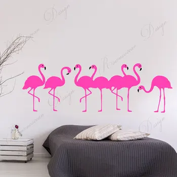 Lep Flamingo Jate Stenske Nalepke Vinyl Sodobne Dom Dekor Dnevna Soba, Spalnica Živali Nalepke Odstranljive Ozadje Freske 4309