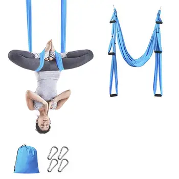 6 Ročaji iz Zraka Joga viseči mreži, Anti-Gravitacije Akrobatskih viseči mreži, Fitnes Oprema za Joga Studio Vrt Swing Zaprtih Outdoo