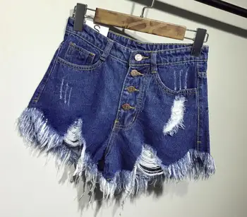 Plus velikost seksi Traper hlače za ženske krzno, obložene noge-odprtine poletje modra oversize priložnostne 2020 visoko waists ženski Jeans hlače
