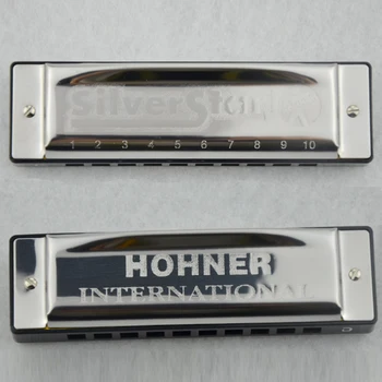 Diatonična 10 Luknje Harmonika Hohner Usta Organ Instrumento Harmonika, KeyC Silver Star Ljubitelj Serije Blue Glasbeni Instrument