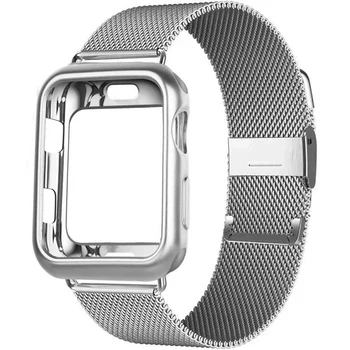 Kovček+pas za Apple Watch trak 38 mm 42mm iWatch Pribor pasu mialnese zanke zapestnica apple watch serie 3 4 5 6 SE 44 mm 40 mm