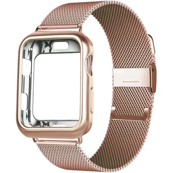 Kovček+pas za Apple Watch trak 38 mm 42mm iWatch Pribor pasu mialnese zanke zapestnica apple watch serie 3 4 5 6 SE 44 mm 40 mm
