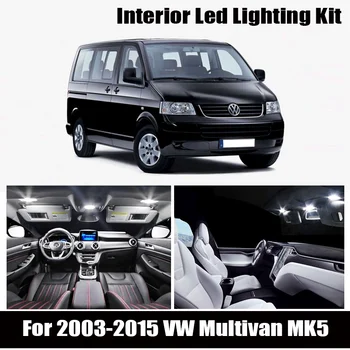 20pcs LED žarnice registrske tablice + Notranje zadeve branje Luči Komplet za Volkswagen Za 2003-Za VW Multivan MK5 T5