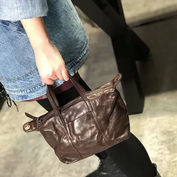 AETOO Letnik večnamenski cowhide torbici, ročno izdelanih usnjenih poševno vrečko, casual women ' eno-torba