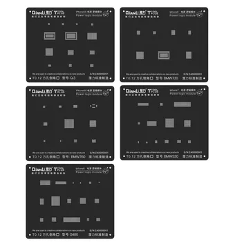Qianli Moč Logike Modul Reballing Matrica Kvadratnih Črno Luknjo Šablona za iPhone 5S 6 6S 7 8 Moč Logike Modul Reballing