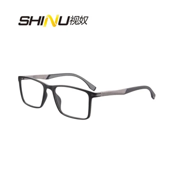 SHINU Squar Očala Okvir Smolo Leče Progresivna Multifokalna Obravnavi Očala Moški Lahko Meri Kot Recept Proti Sevanju