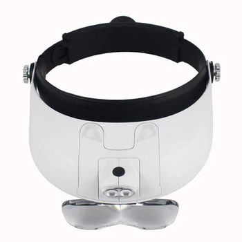 Dvojna LED Svetilka Očala Lupo,4 Leče Zamenjava Povečevalna Očala Očala za Branje,Nakit Ohrani,1X 1,5 X 2X 2.5 X 3,5