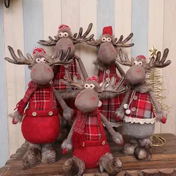 2020 Božič Lutke Dekoracijo Inovativnih Elk Okno Božič Maskota Božično Drevo Okraski Božič, Novo Leto Doma Dekoracijo