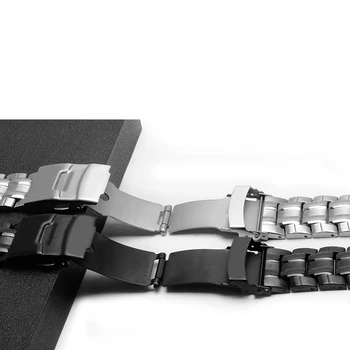PEIYI Natančnost jekla trak prilagojeno Casio jekla watch band nepremočljiva človek trak EF-535D-7A Watch Verige Srebrno Črna