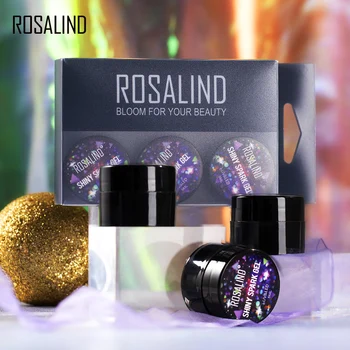 ROSALIND Diamond Gel lak Nastavite Platinum za Nohte Hibridni Žig Akrilnih Nohtov Komplet Za Manikuro Barve Gel za Nohte, 6PCS/Set