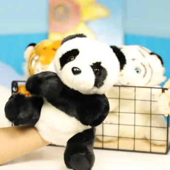 Candice guo srčkan plišastih igrač lep cartoon živali tiger panda rakun mehko roko lutkovno otrok povejte zgodbo rojstni dan Božično darilo 1pc