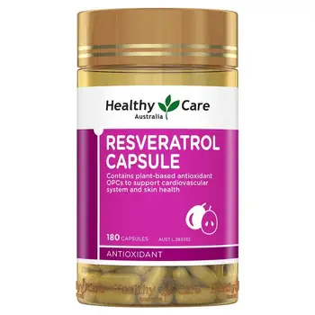 Avstralija Zdravo Nego Resveratrol 180 Kapsul Antioksidant Grozdnih Semen OPC Podporo Ženske Kože Zdravje Srca in ožilja, Anti-aging