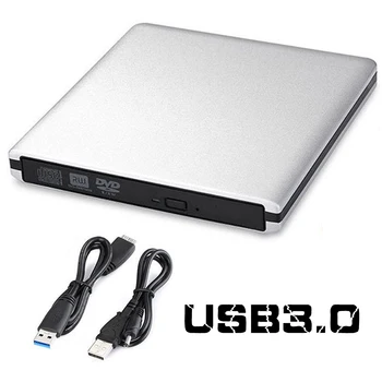 Ultra Slim Zunanji USB 3.0 za Visoke Hitrosti, CD-RW, DVD-RW Super Pogon Player Pisatelj Gorilnik za HP ASUS DELL Lenovo Samsung , Prenosni RAČUNALNIK