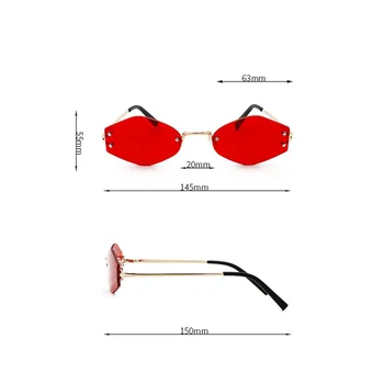 Seemfly Retro Ovalne sončna Očala Ženske Moški Rimless 2020 Morskih Objektiv Majhen Okvir sončna Očala Ženski UV400 Odtenki Oculos Gafas De Sol