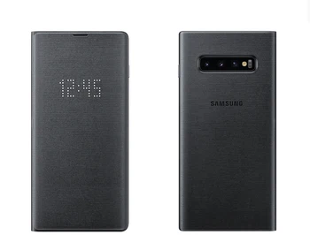 Za Samsung Galaxy S10 X SM-G9730 S10+ S10Plus SM-G9750 S10E SM-G9700 Denarnice Pokrovček, Original Za Samsung Smart LED Prikaz Primera